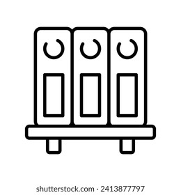 Well designed icon of file folders, premium vector of document archives, binders vector design
