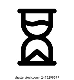 Icono bien diseñado de reloj de arena, Vector premium