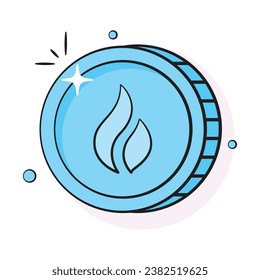 Well designed icon of Huobi Token coin, cryptocurrency coin vector design