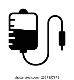 Gut gestaltetes Icon der intravenösen Transfusion