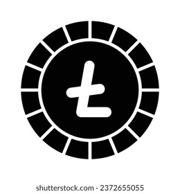 Well designed icon of Litecoin, cryptocurrency coin vector design