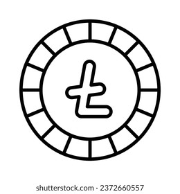 Well designed icon of Litecoin, cryptocurrency coin vector design