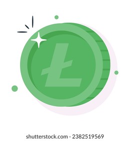 Well designed icon of Litecoin, cryptocurrency coin vector design