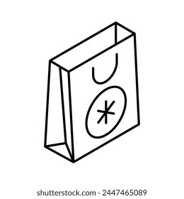 Well designed icon of medicine bag, medical delivery service
