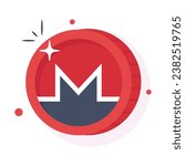 Well designed icon of Monero coin, cryptocurrency coin vector design