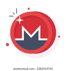 Well designed icon of Monero coin, cryptocurrency coin vector design