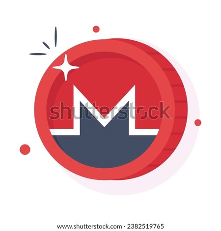 Well designed icon of Monero coin, cryptocurrency coin vector design