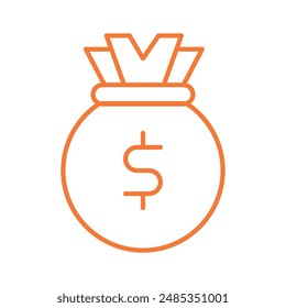 A well designed icon of money bag, icon of dollar sack in editable style