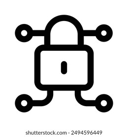 Well designed icon of network protection, ready to use icon