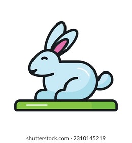 Well designed icon of rabbit, concept icon of pet animal in trendy style