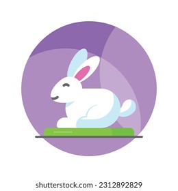 Well designed icon of rabbit, concept icon of pet animal in trendy style