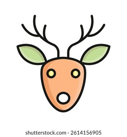 Well designed icon of reindeer, christmas animal, ready to use and download