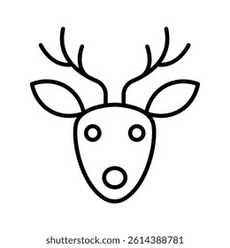Well designed icon of reindeer, christmas animal, ready to use and download