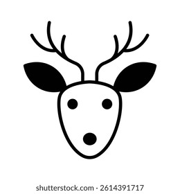 Well designed icon of reindeer, christmas animal, ready to use and download