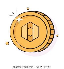 Well designed icon of Sola Token coin, cryptocurrency coin vector design