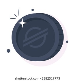 Gut gestaltetes Icon von Stellar-Münze, kryptowährendes Coin-Vektordesign