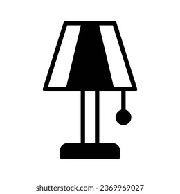 Well designed icon of table lamp, customizable vector