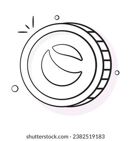 Well designed icon of terra luna coin, cryptocurrency coin vector design