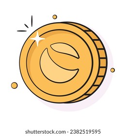 Well designed icon of terra luna coin, cryptocurrency coin vector design