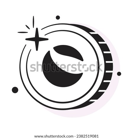 Well designed icon of terra luna coin, cryptocurrency coin vector design