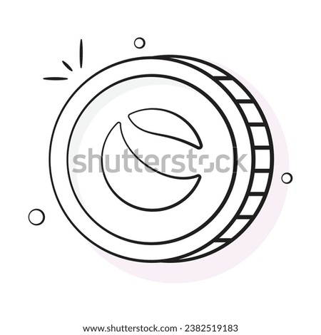 Well designed icon of terra luna coin, cryptocurrency coin vector design