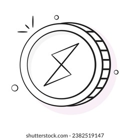 Well designed icon of Thorchain coin, cryptocurrency coin vector design