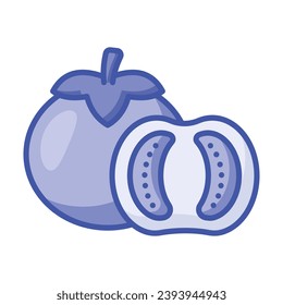 Well designed icon of tomatoes in modern style, healthy and organic food