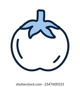 Icono bien diseñado de tomates en estilo moderno, comida saludable y orgánica