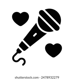 Well designed icon of wired microphone, singing mic in modern style