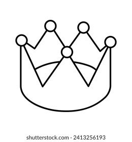 Icono isométrico bien diseñado de la corona en estilo editable