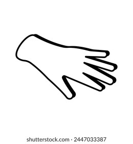Well designed isometric icon of medical gloves in trendy style
