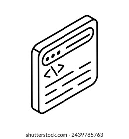 Well designed isometric icon of website development, programming vector