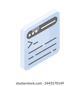 Gut gestaltetes isometrisches Icon der Website-Entwicklung, Programmiervektor
