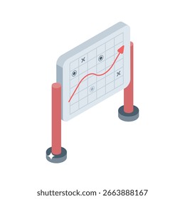 Um ícone de estilo isométrico bem projetado de táticas de negócios