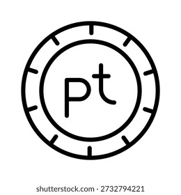 Well designed line icon showing spanish peseta currency concept