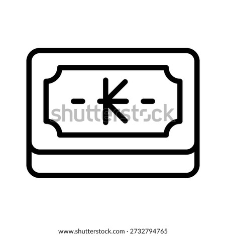 Well designed line icon showing laotian kip currency concept