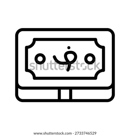 Well designed line icon showing afghani currency for premium use