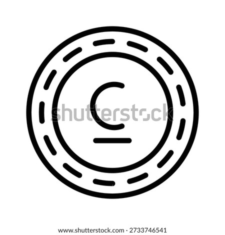 Well designed line icon of Som coin for commercial use