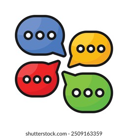 Gut gestaltete Nachrichten Symbol, Kommunikation, Sprechblasen, Konversationen, Vektordesign