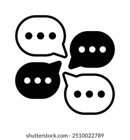 Ícone de mensagens bem projetado, comunicação, balões de fala, conversas design vetorial