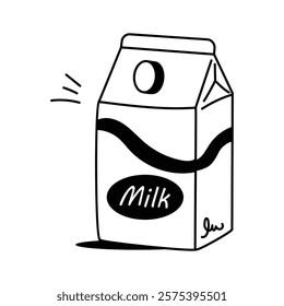 Well designed milk carton vector design, breakfast, dairy, grocery concept