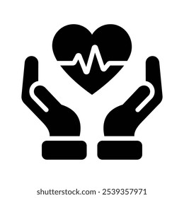 Well designed modern style icon of heart care, ready to use vector