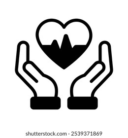 Well designed modern style icon of heart care, ready to use vector