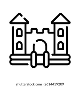A well designed outline icon of bouncing castle