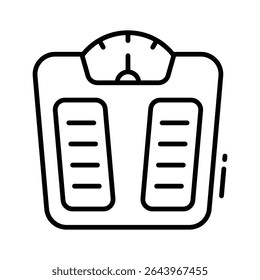 Icono de contorno bien diseñado de la escala de la máquina del peso