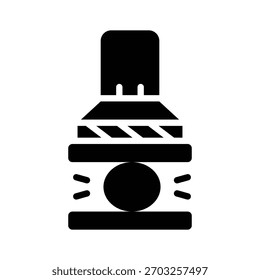 A well designed premium glyph icon of hydraulic press machine