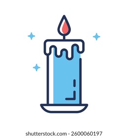 A well designed premium line icon of burning candle