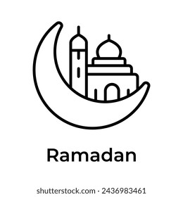 Well designed ramadan moon vector design, ready to use icon