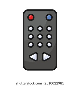 Well designed remote icon, a wireless tool which is used to operate and manage electronic devices.