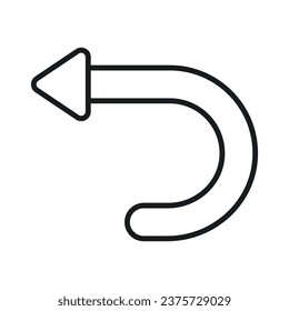 A well designed return arrow in modern style, easy to use